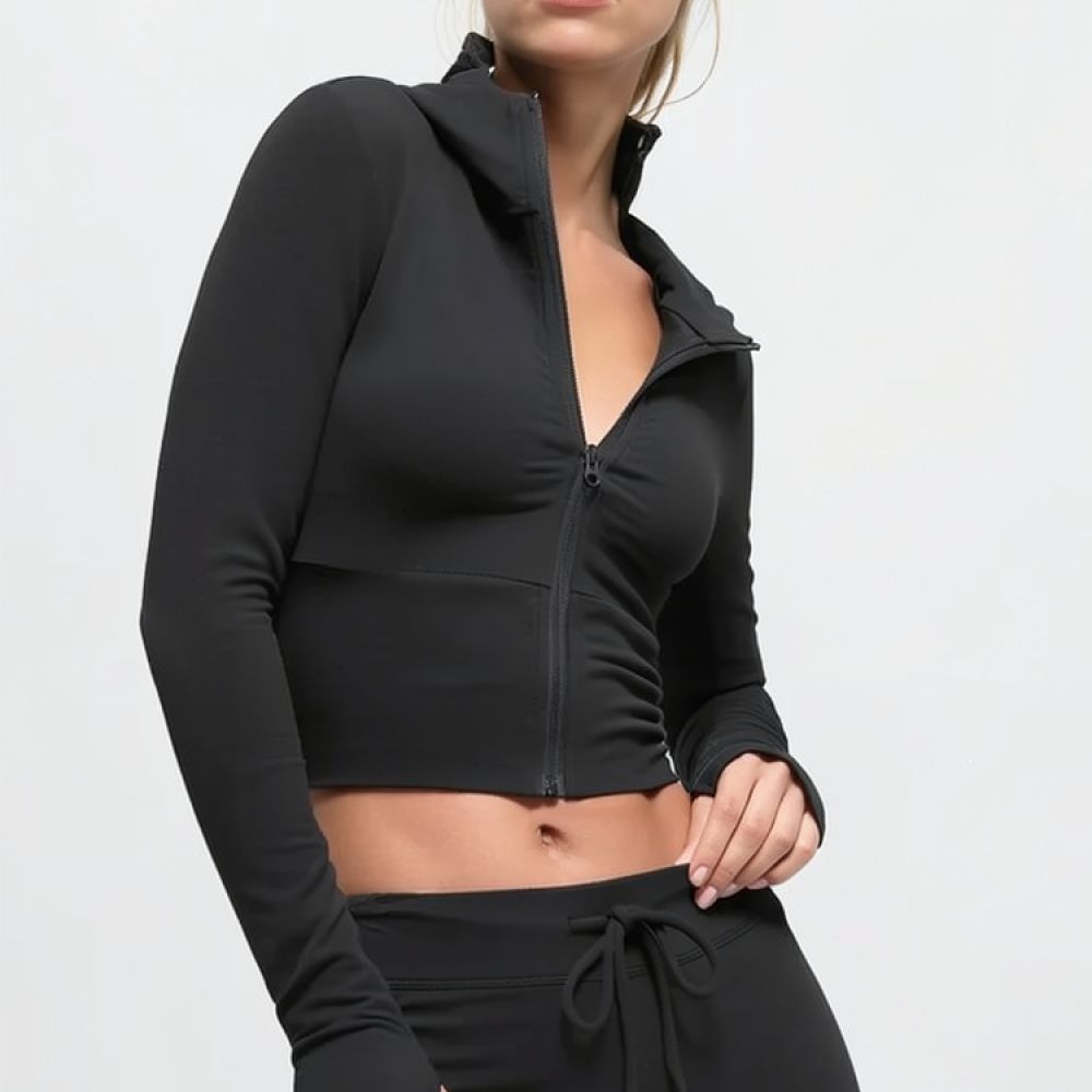 Running Gear Outfit - Womens Athletic Sportswear Set Crop Top