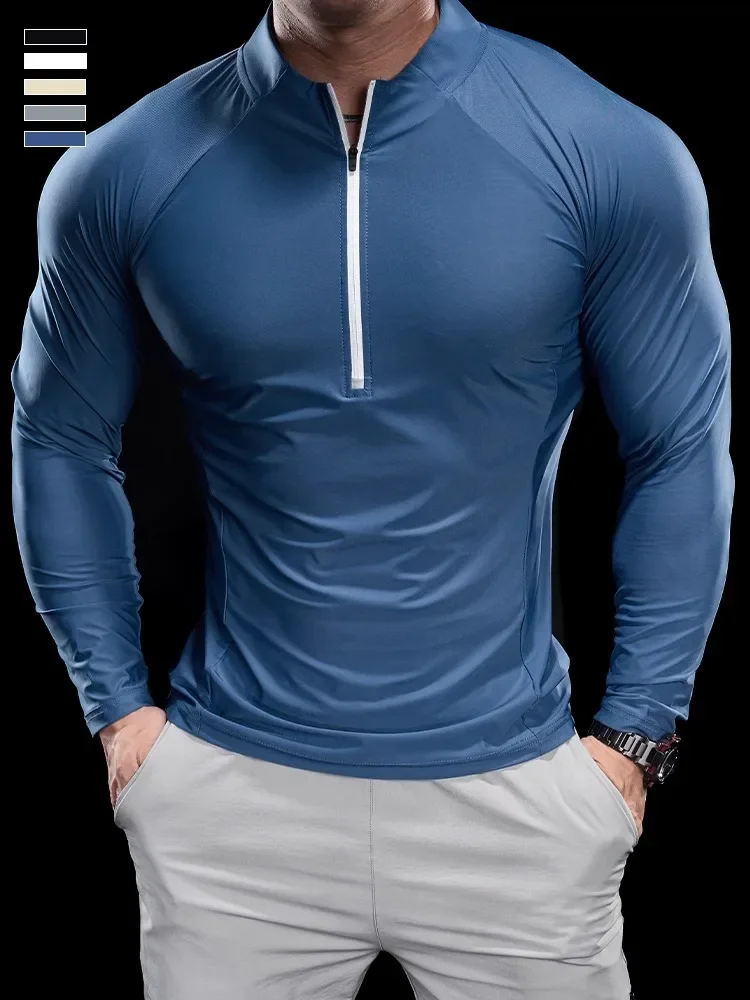 Running Gear Long Sleeve - 2024 New Men Sports T-shirt Gym