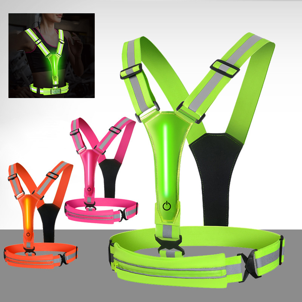 LED Reflective Vest Light Up R - Running Gear Winter Men recension och pris