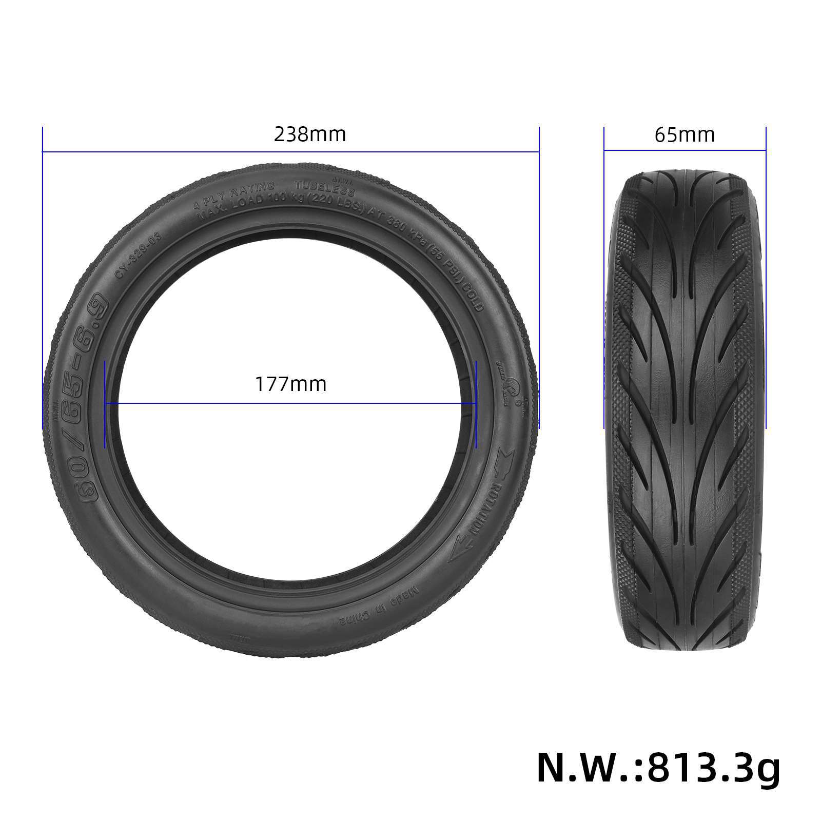 Scooter Front and Rear Tires 6 - Running Gear Accessories recension och pris