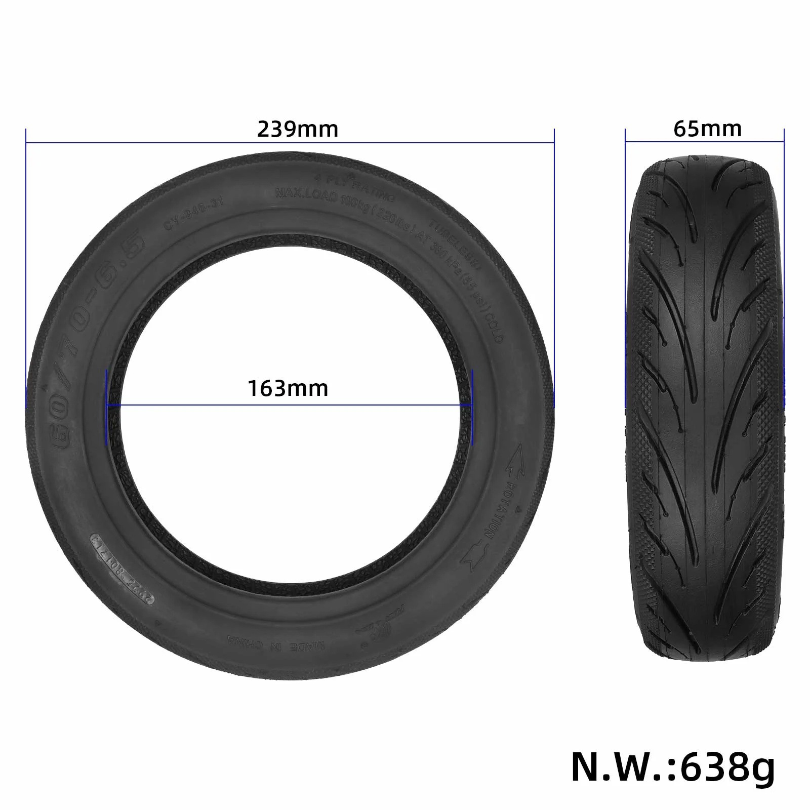Scooter Front and Rear Tires 6 - Running Gear Accessories recension och pris