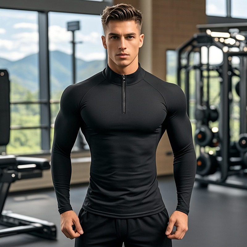Men Sportswear Fitness Shirts  - Running Gear Long Sleeve recension och pris
