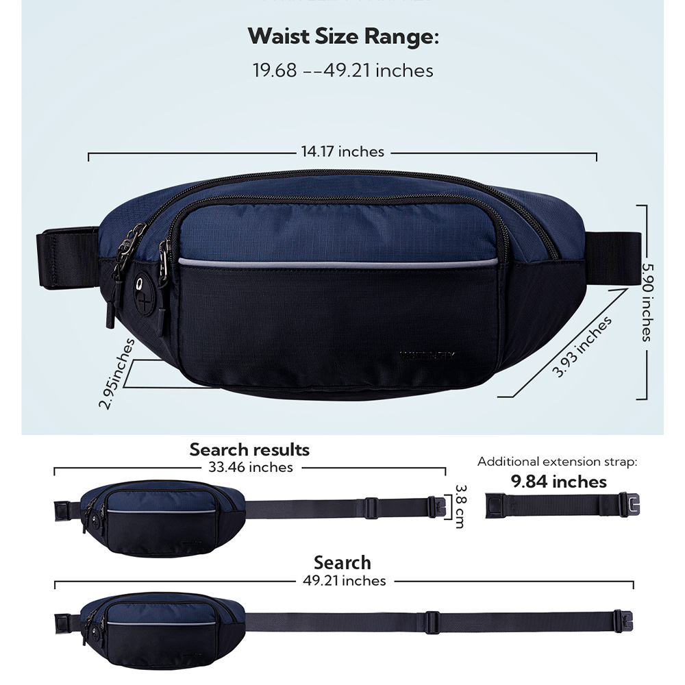 WATERFLY Fanny Pack Waist Bag  - Running Gear Belt recension och pris