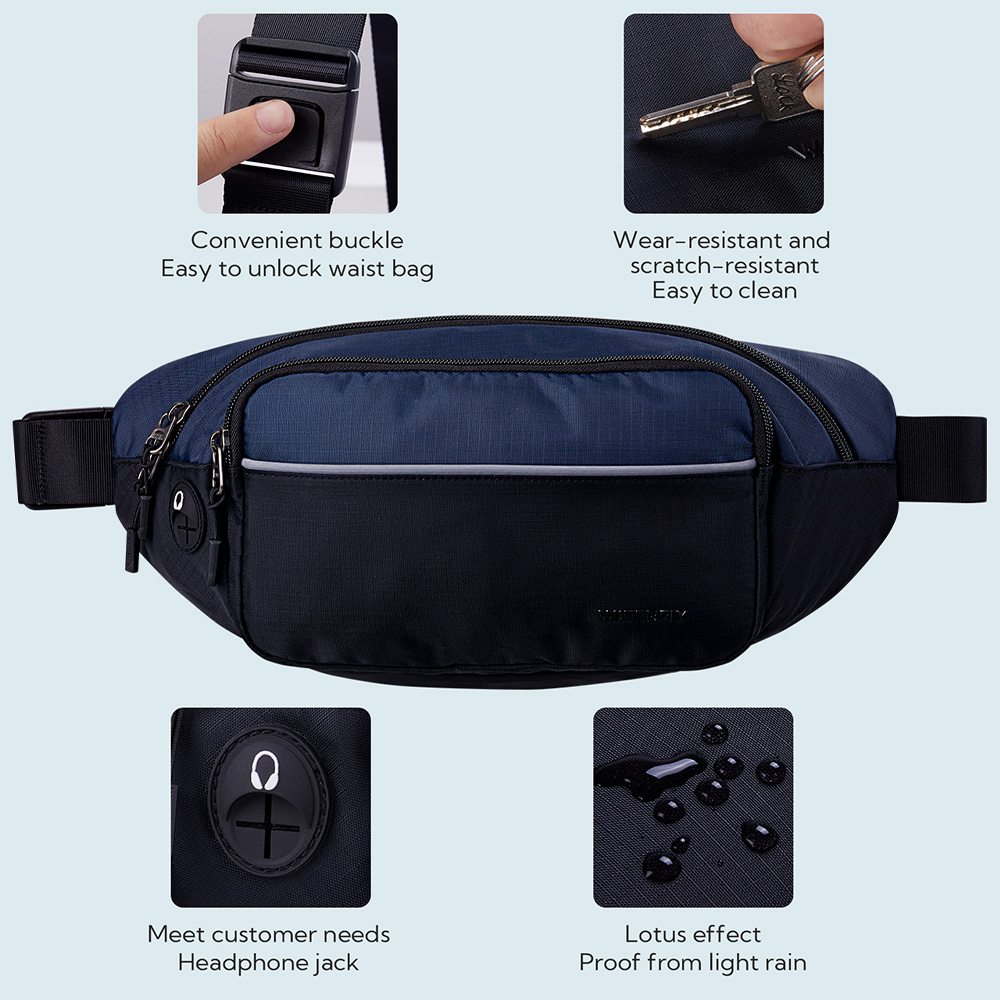 WATERFLY Fanny Pack Waist Bag  - Running Gear Belt recension och pris