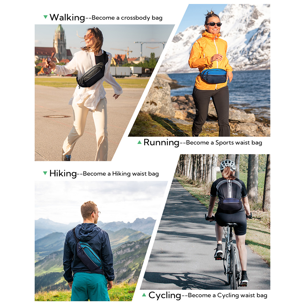 WATERFLY Fanny Pack Waist Bag  - Running Gear Belt recension och pris