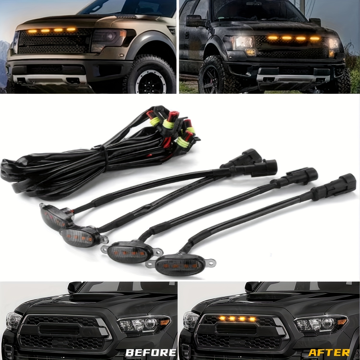 4Pcs/set Car LED Grille Light  - Running Gear Accessories recension och pris