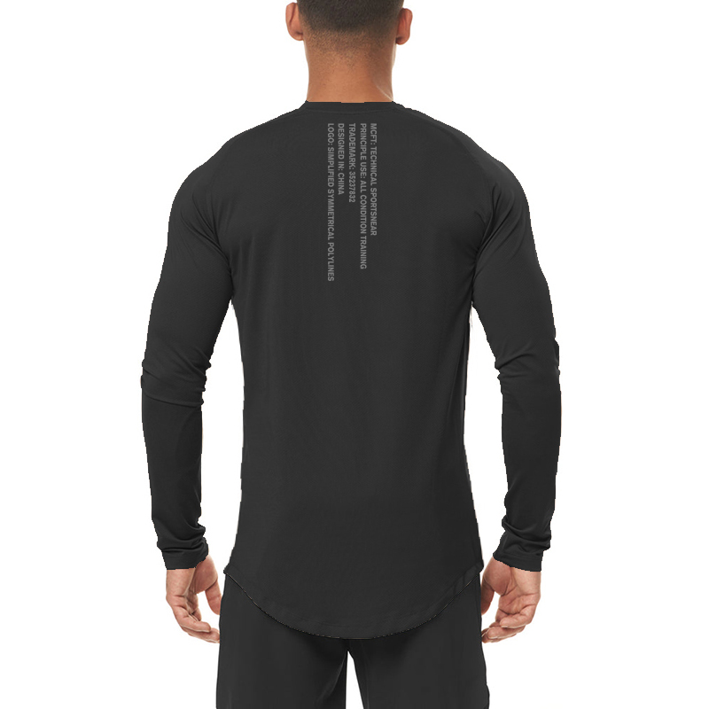 High Elastic Mens Fitness Spor - Running Gear Long Sleeve recension och pris
