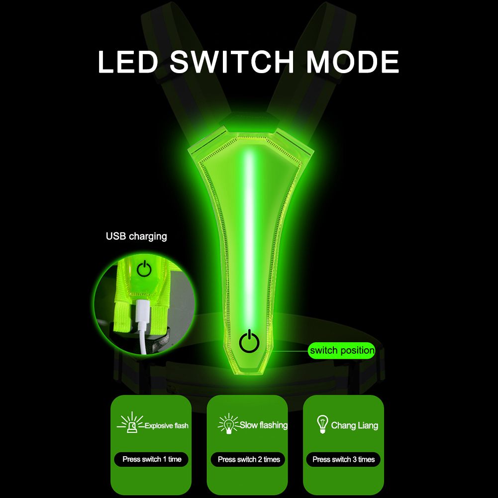 LED Reflective Vest Running Ge - Running Gear Winter Men recension och pris